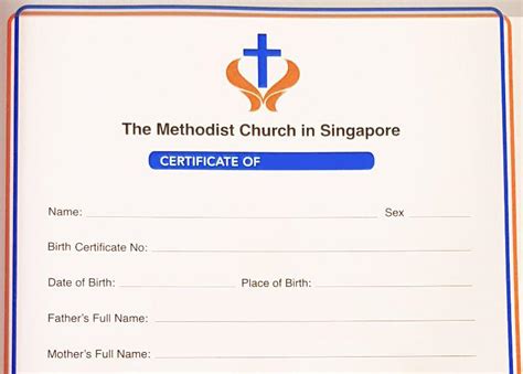 Methodist Certificates The Methodist Church In Singapore