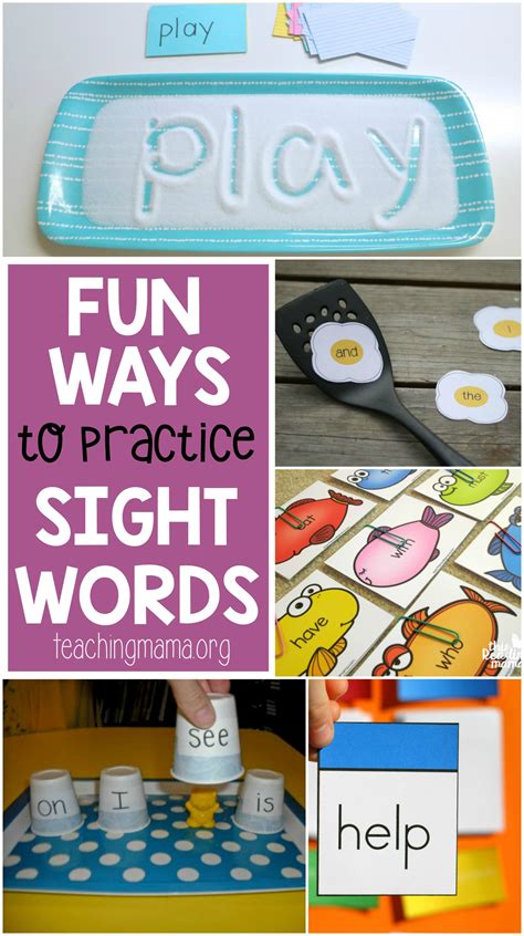 Fun Ways To Practice Sight Words Sight Word Fun Sight Words
