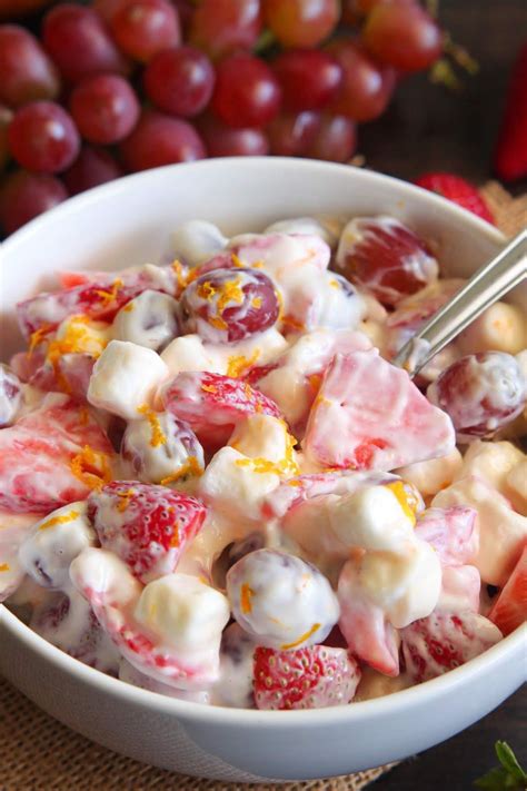 Strawberry Grape Marshmallow Salad Strawberry Salad Recipe