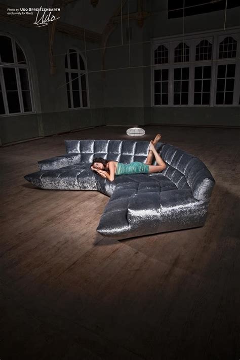 Cloud 7 unser all time favourite! Cloud 7 Sofa (z154): A sectional shimmering silver velvet ...