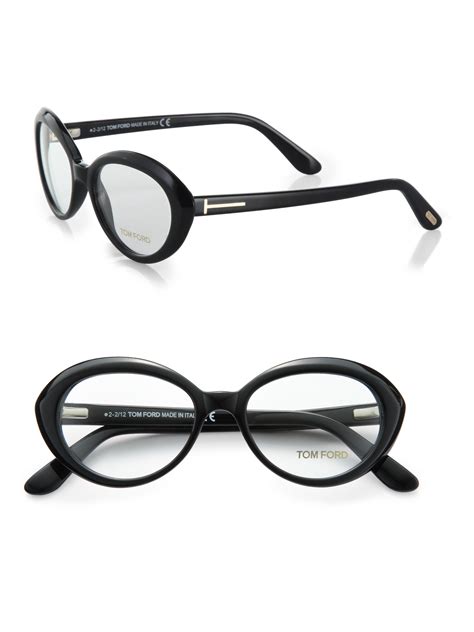 Tom Ford Round Acetate Reading Glasses In Black Lyst
