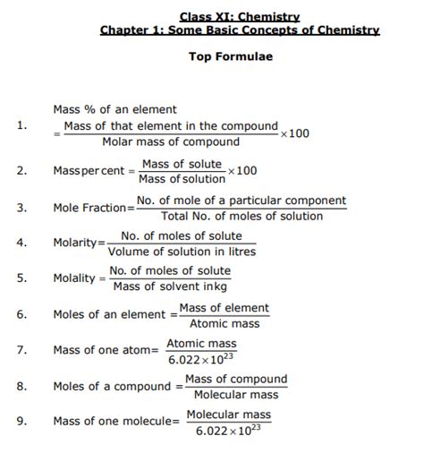 Class 10 Cbse Chemistry Cheat Sheet