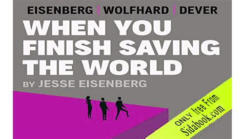 Audiobook Online When You Finish Saving The World By Jesse Eisenberg