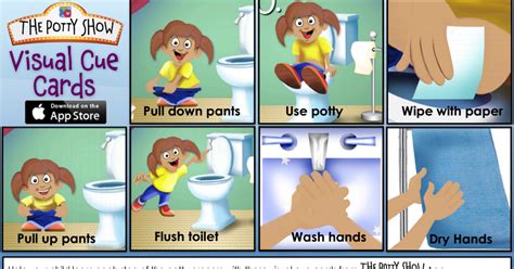 Preschoology Potty Show Potty Training Visual Cue Cards Girl Type 1pdf