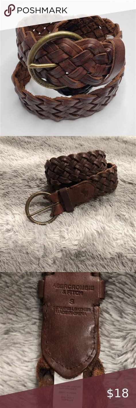 Leather Belt Abercrombie Brown In Size S Unique Leather Belts Braided Leather Belt