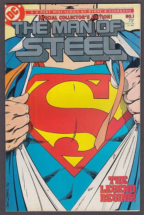 The Man Of Steel 1 Dc Comic Book 1986 Superman Special Collectors