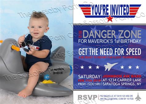 Top Gun Picture Invitation Instant Download Edit And Print Etsy