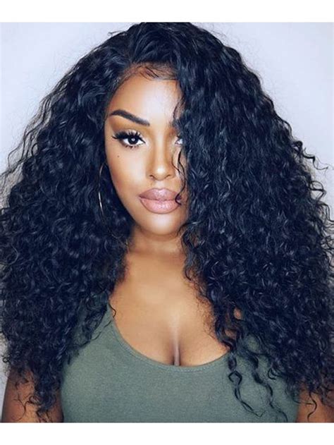 Human hair wigs are some of the most natural looking wigs around, and for good reason. Loose Curly Lace Front Human Hair Wigs 250% High Density ...