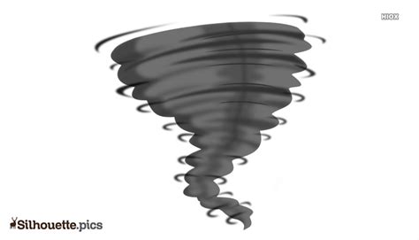 Cute Cartoon Tornado Silhouette Vector Clipart Images Pictures