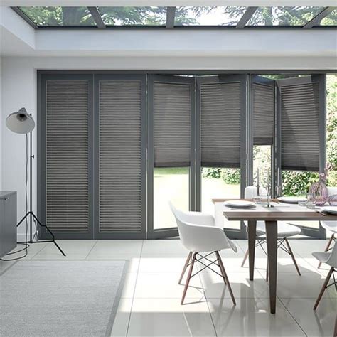 Bifold Clickfit Supreme Pumice Pleated Blind Blinds For Bifold Doors