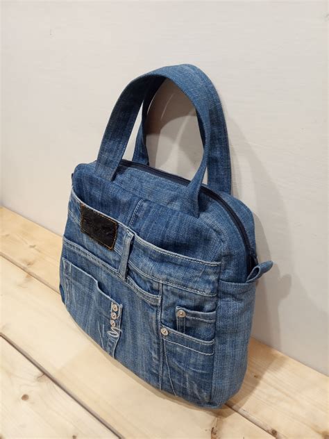Jeans Handbag Denim Handbag Recycled Denim Bag Upcycled Etsy Bags