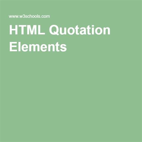 Html Quotation Elements Quotations How To Start A Blog Element
