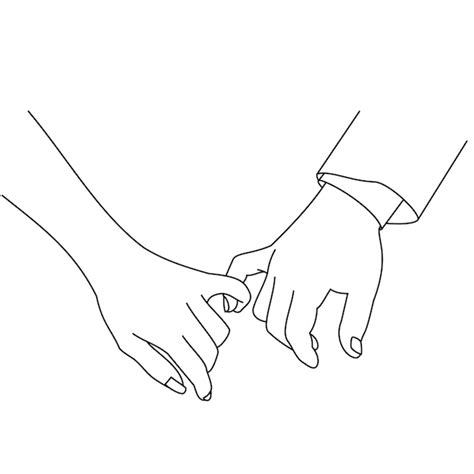 Premium Vector Illustration Line Drawing A Hand Making Promise As A Friendship Concept Loving