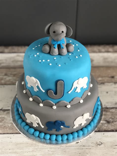 Elephant Cake First Birthday Hapjes Babyshower