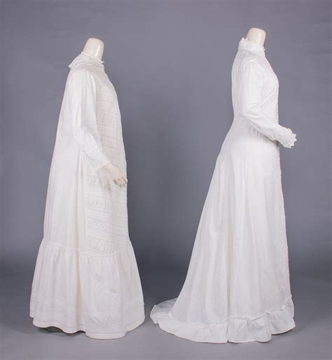 Summer Housedress And Nightgown Late 1870s Early 1880s Sold At Auction