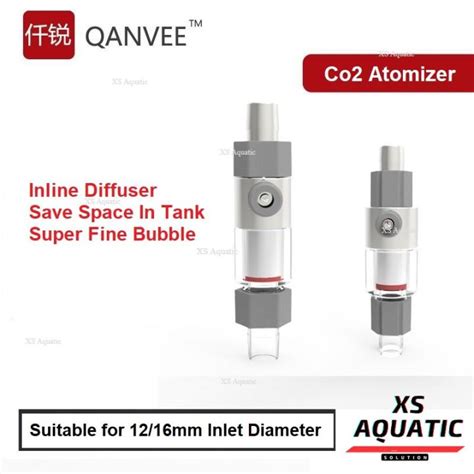 Qanvee Co2 Inline Diffuser Atomizer Aquarium Tools Super Fine Bubble