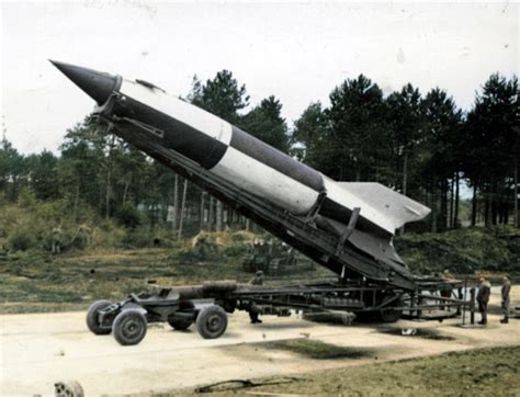 German V2 Rocket Colorized Rww2