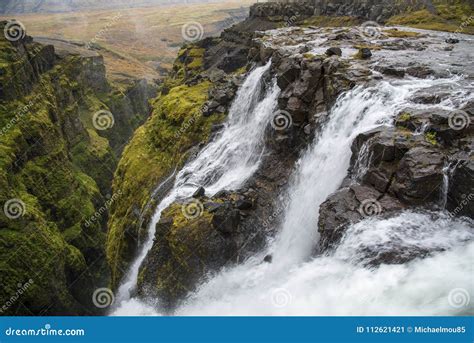 Glymur Waterfall Iceland Stock Image Image Of Outdoors 112621421
