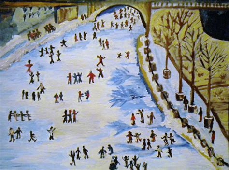 The Worlds Longest Ice Skating Rink Painting By Victoria Hasenauer