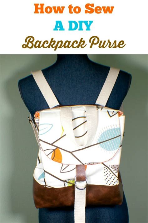 Diy Backpack Purse Free Sewing Pattern Sew Modern Bags
