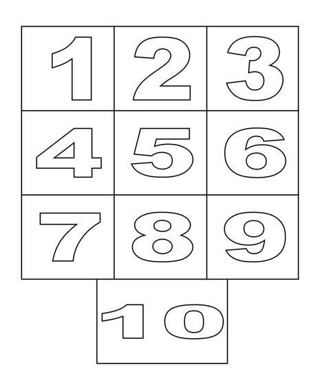 Printable Number Coloring Sheets