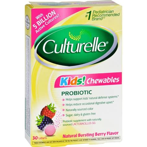 Culturelle Kids Chewables Probiotic Natural Bursting Berry 30