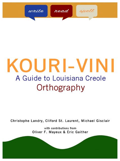 Guide To Louisiana Creole Orthography Stress Linguistics Louisiana