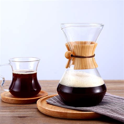 Pour Over Coffee Maker With Borosilicate Glass Carafe And