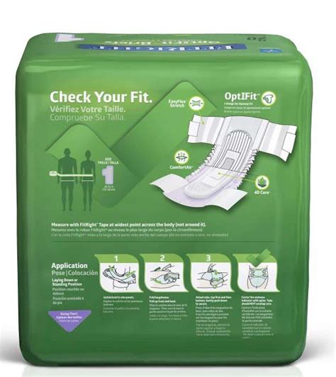 Fitright Extra Stretch Briefs Adult Diapers With Tabs Moderate