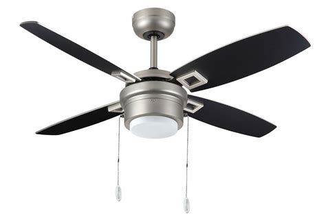 Troposair Sprite 42 Inch Satin Steel Ceiling Fan With Reversible Blades