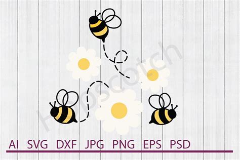 Bees SVG, DXF File, Cuttable File (128935) | SVGs | Design Bundles