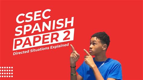 2013 May 1 Csec Spanish Paper 2 Directed Situation 5 Past Questions