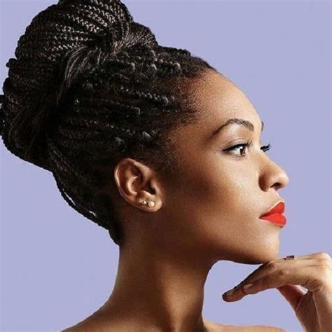 40 Beautiful Braided Updos For Black Women Box Braids Hairstyles Box Braids Styling Braided