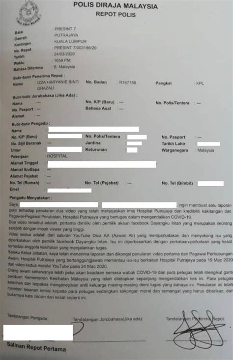 Sebagai contoh, kes keciciran kad pengenalan tidaklah lagi memerlukan anda pergi ke balai polis. Perlekeh Petugas Kesihatan, Hospital Putrajaya Buat ...