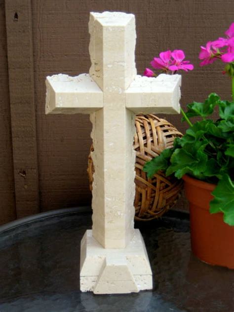 Best cup wheels, stone router, bits & silicon carbide reviewed. Standing Travertine Cross - Chipped Edges