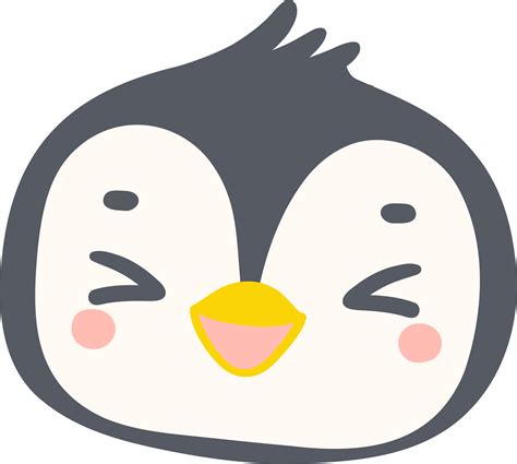 Baby Penguin Excited Face 33300414 Png