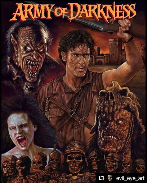 Horror Movie Poster Art Army Of Darkness 1992 By Peter Panayis