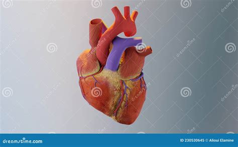 3d Illustration Of Human Heart Realistic Image Isolated Correct