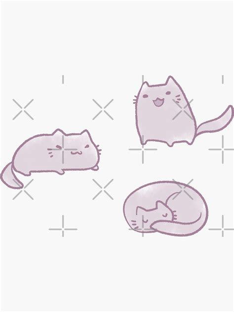 Cats Sticker For Sale By Acri Redbubble