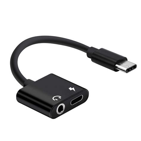 2in1 USB C Type C to 3.5mm Audio Jack Charger Adapter Cable Headphones