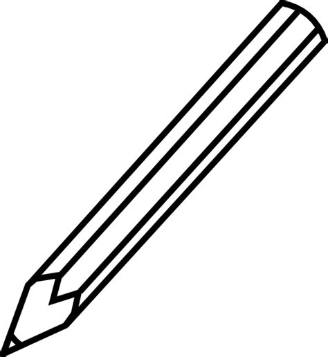 Pencil Outline Clip Art At Vector Clip Art Online Royalty