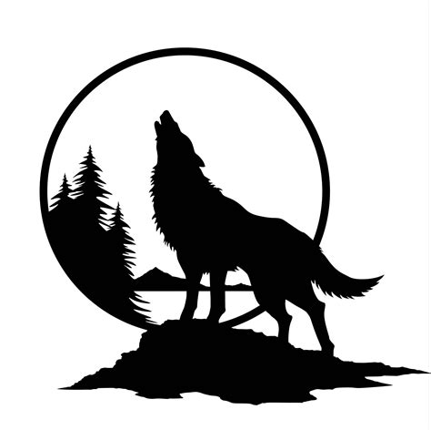 Wolf Howling At The Moon Drawing In Pencil Free Download