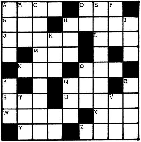 Printable Blank Crossword Puzzle Template