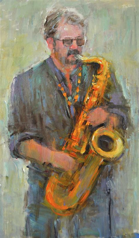 The Sax Player Painting By September Mcgee Fine Art America