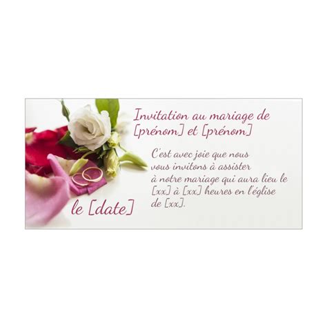 Invitation vierge niveau d'objet 1 lié quand ramassé unique (20). Invitation Faire Part Mariage Anneau Fleur gratuit à ...