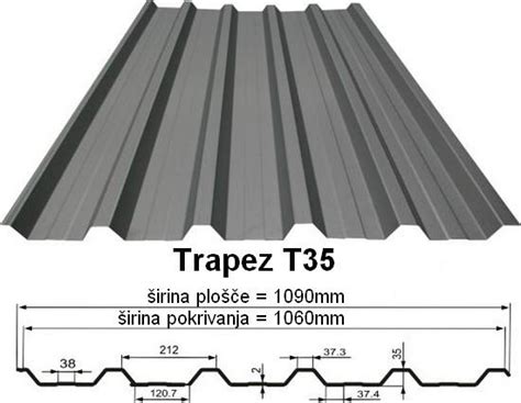 Trapez T 35 Trapezna Kritina Pločevinasta Trapezna Strešna Kritina
