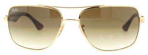Ray Ban Rb 3483 001 51 Havana Gold Aviator Sunglasses 60mm Ebay