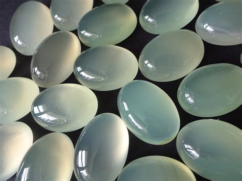 25x18mm Natural Prehnite Cabochon Dyed Translucent Oval Etsy