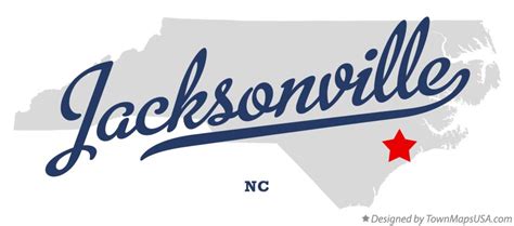 Map Of Jacksonville Nc North Carolina