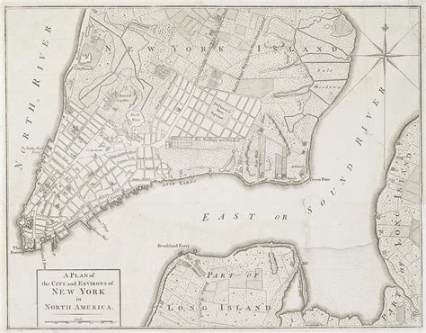 Old Map Of New York City
